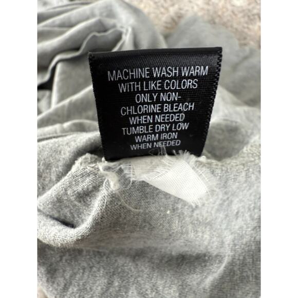 APT 9 Size L Cotton Blend Stretch Top Gray Short Sleeve Round Neck Casual Basic - Picture 8 of 9